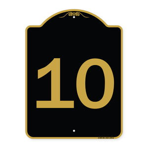 Sign with Number '10