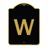 Sign with Letter W