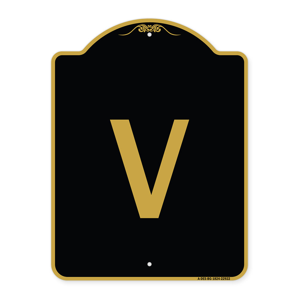 Sign with Letter V