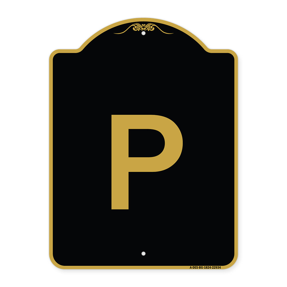 Sign with Letter P
