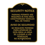 Parking Permits Are Required in This Area Unauthorized Vehicles Will Be Towed Aviso De Seguridad - Se Requiere Permiso Para Aparcar