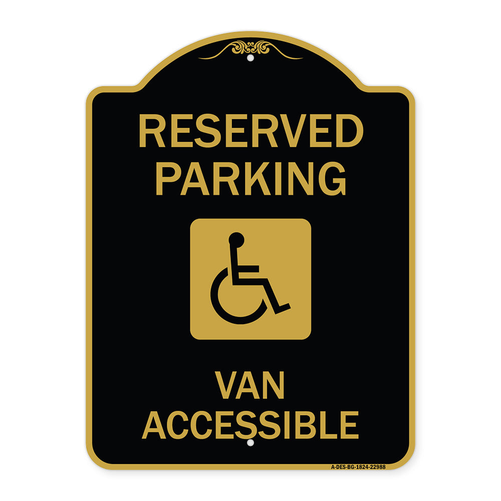 Reserved Parking Van Accessible with Symbol