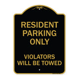 Reserved Parking Towing Sign Resident Parking Only Violators Will Be Towed