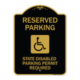 Reserved Parking State Disabled Parking Permit Required (Handicapped Symbol)