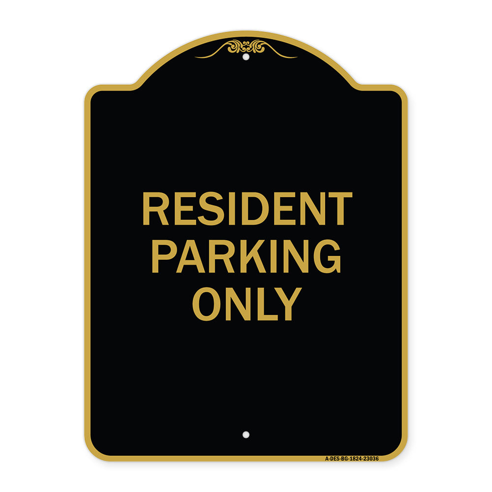 Reserved Parking Sign Resident Parking Only