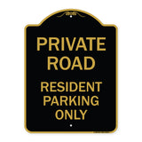 Reserved Parking Sign Private Road - Resident Parking Only