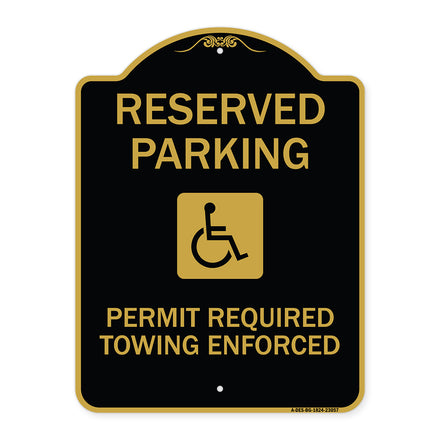 Reserved Parking Permit Required Towing Enforced (With Graphic)