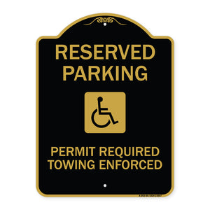 Reserved Parking Permit Required Towing Enforced (With Graphic)