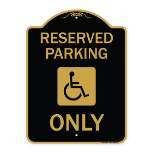 Reserved Parking Only (With Handicapped Symbol)