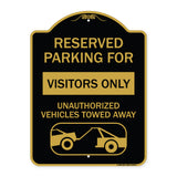 Reserved Parking for Visitors Only Unauthorized Vehicles Towed Away