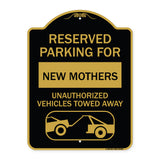 Reserved Parking for New Mothers Unauthorized Vehicles Towed Away (With Tow Away Graphic)