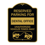 Reserved Parking for Dental Office Unauthorized Vehicles Towed Away (With Car Tow Graphic)