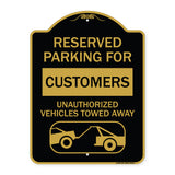 Reserved Parking for Customers Unauthorized Vehicles Towed Away