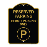Reserved Parking - Permit Parking Only with Symbol