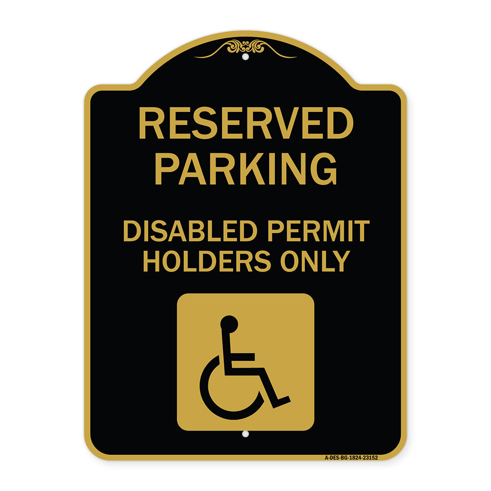 Reserved Parking - Disabled Permit Holders Only (With Updated Access Symbol)