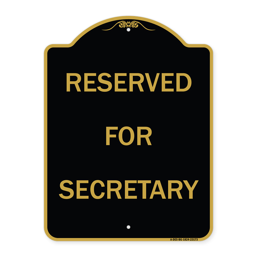 Reserved for Secretary