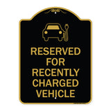 Reserved for Recently Charged Vehicle with Graphic