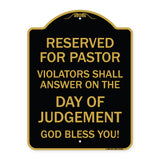 Reserved for Pastor Violators Shall Answer on the Day of Judgement