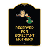 Reserved for Expectant Mothers (With Stork & Baby Graphic)