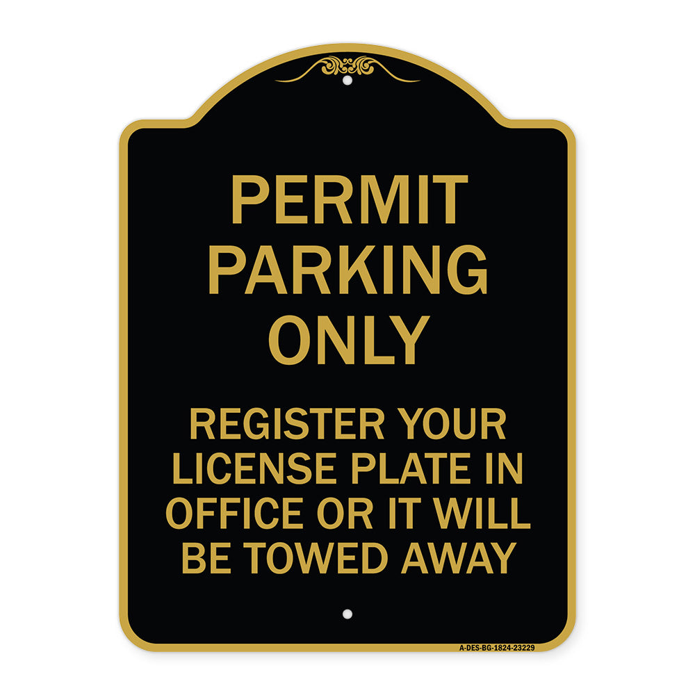 Register Your License Plate in Office or It Will Be Towed Away