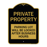 Private Property Parking Lot Will Be Locked After Business Hours