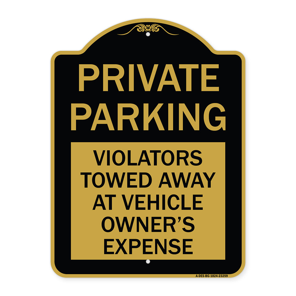 Private Parking Violators Towed Away at Vehicle Owner's Expense