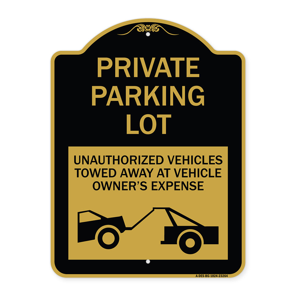 Private Parking Lot Unauthorized Vehicles Towed at Owner Expense