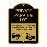 Private Parking Lot Unauthorized Vehicles Towed at Owner Expense