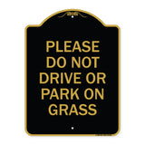 Please Do Not Drive or Park on Grass