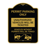 Permit Parking Only Unauthorized Vehicles Will Be Ticketed Vehicles Without Permits Will Be Towed (With Graphic)