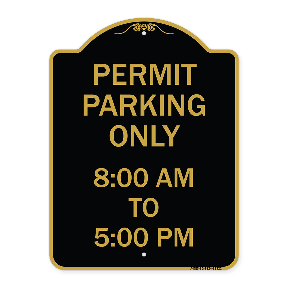 Permit Parking Only 8-00 Am to 5-00 Pm