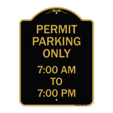 Permit Parking Only 7-00 Am to 7-00 Pm