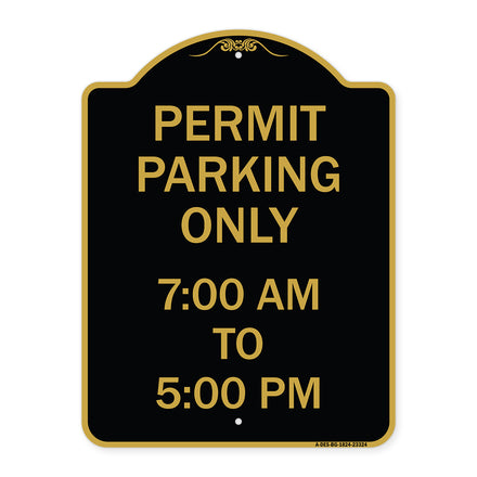 Permit Parking Only 7-00 Am to 5-00 Pm