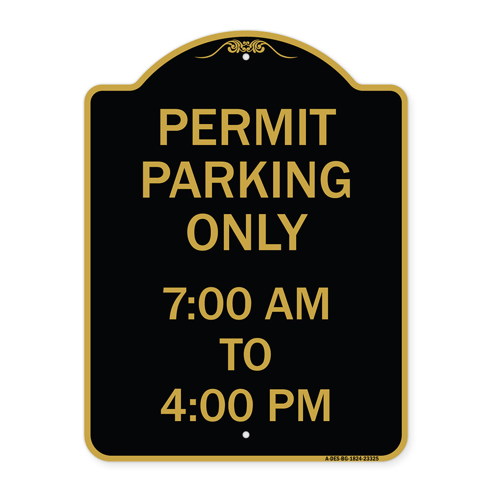 Permit Parking Only 7-00 Am to 4-00 Pm