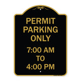 Permit Parking Only 7-00 Am to 4-00 Pm