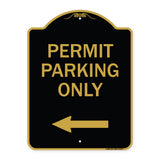 Permit Parking Only (With Left Arrow)