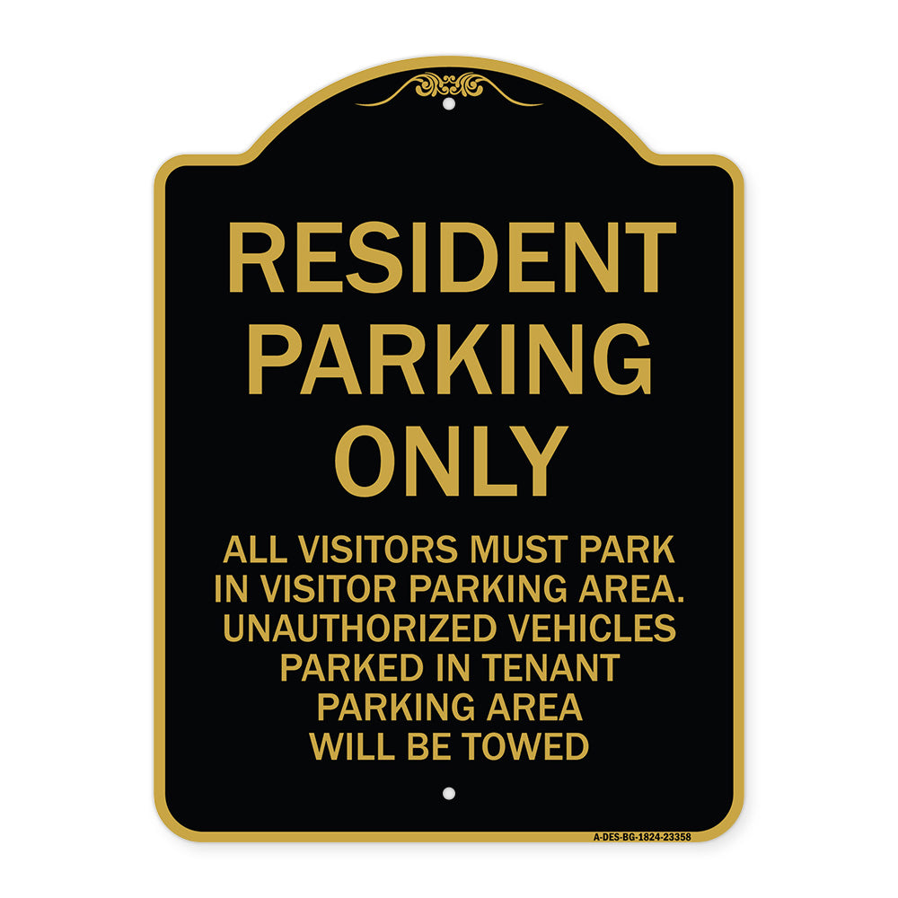 Parking Sign Resident Parking Only