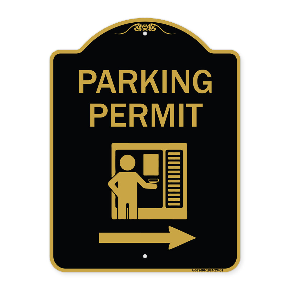 Parking Permit (With Right Arrow Symbol)