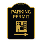 Parking Permit (With Right Arrow Symbol)