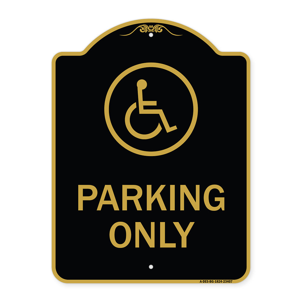 Parking Only (With New Access Symbol)