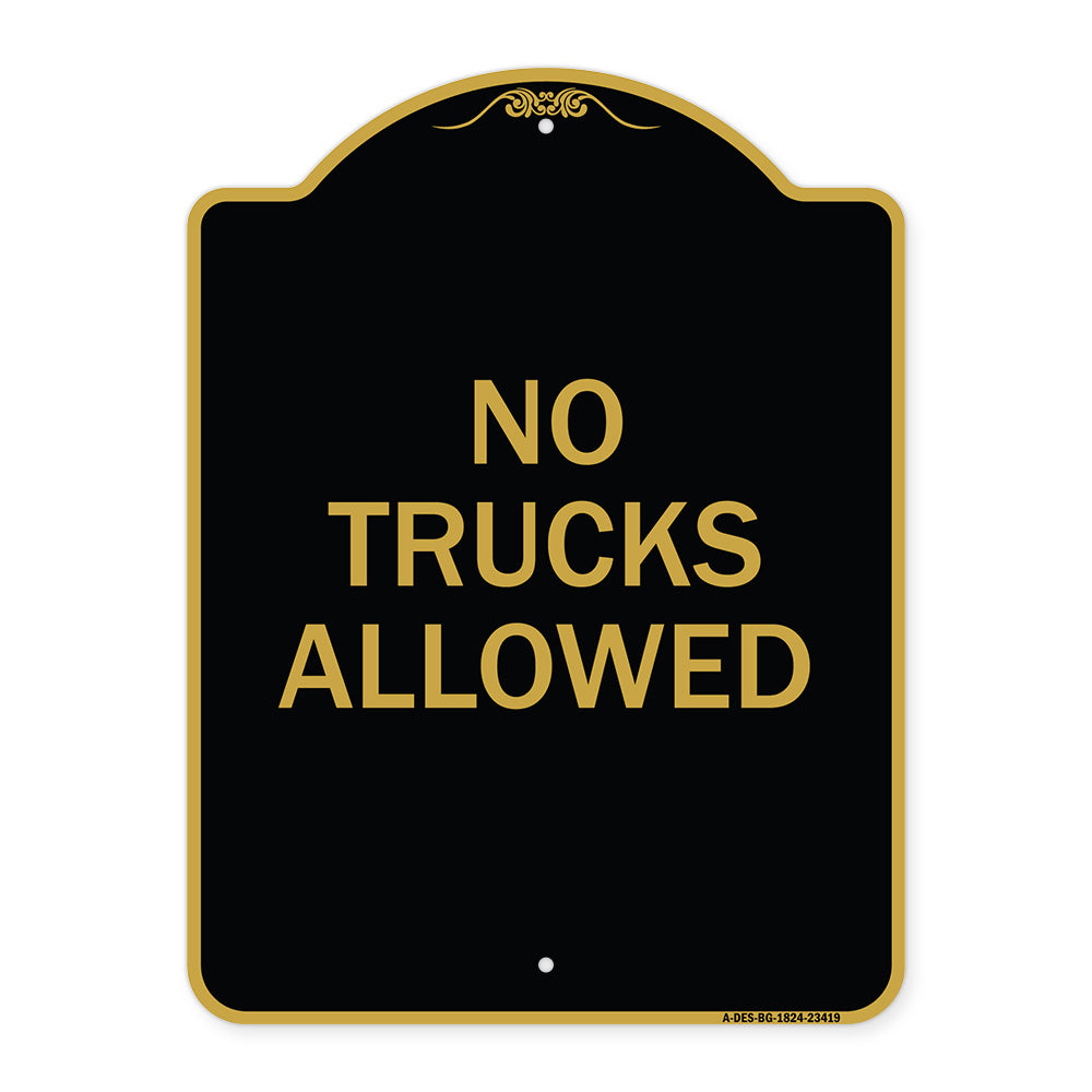 Parking Lot Sign No Trucks Allowed