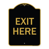 Parking Lot Sign Exit Here