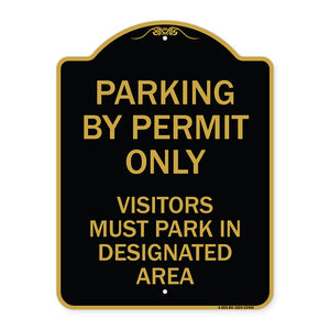 Parking by Permit Only Visitors Must Park in Designated Area