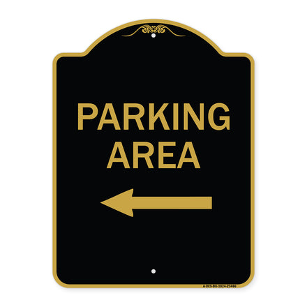 Parking Area with Left Arrow