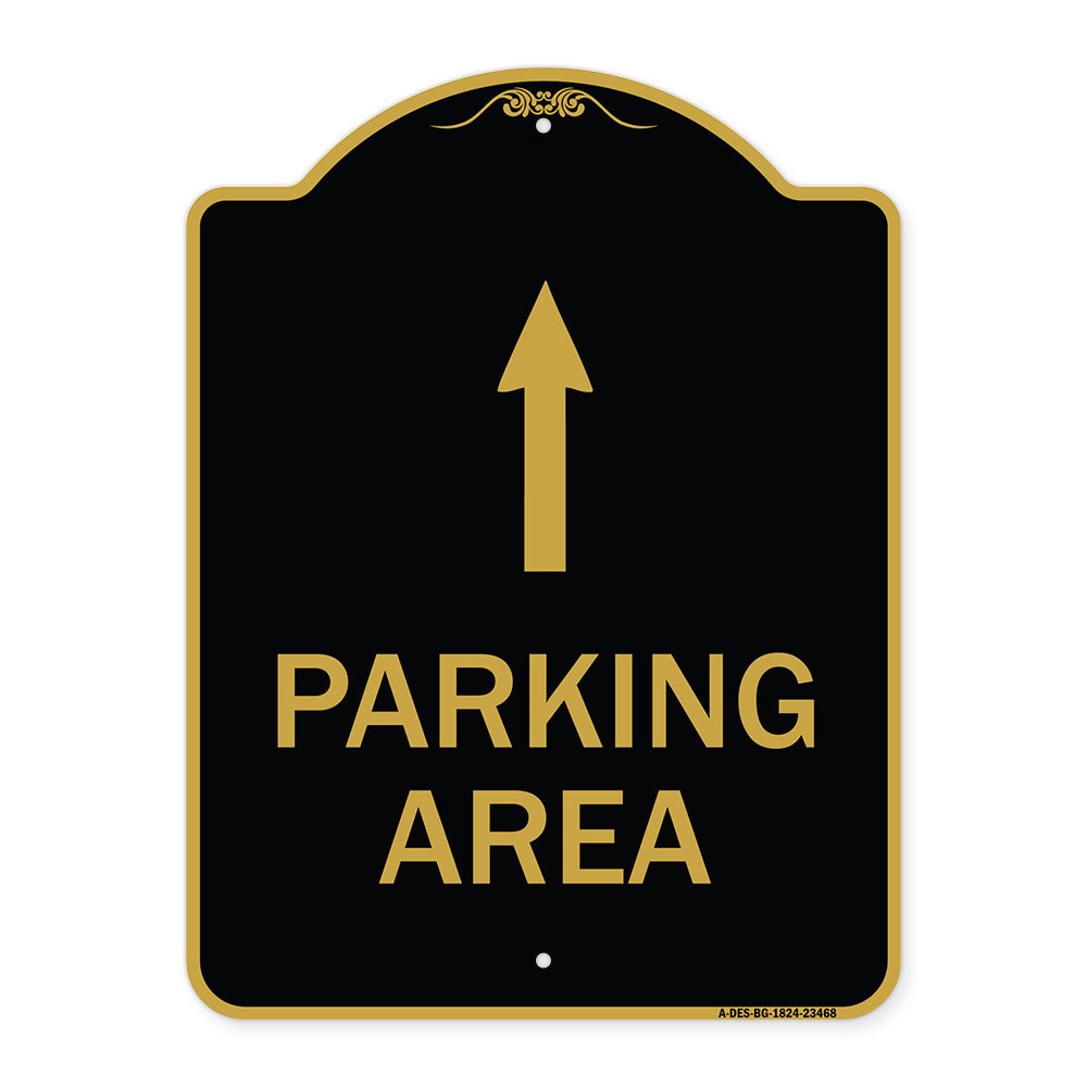 Parking Area with Ahead Arrow