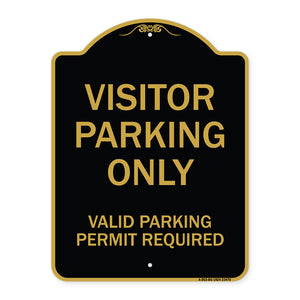 Parking Area Sign Visitors Parking Only - Valid Parking Permit Required