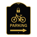 Parking (With Lock Cycle & Right Arrow Symbol)