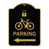 Parking (With Lock Cycle & Left Arrow Symbol)