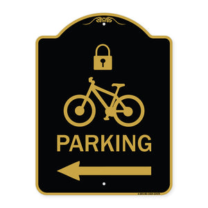 Parking (With Lock Cycle & Left Arrow Symbol)