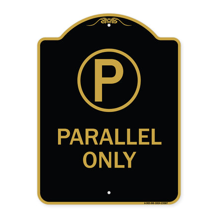 Parallel Parking Only Sign with Graphic